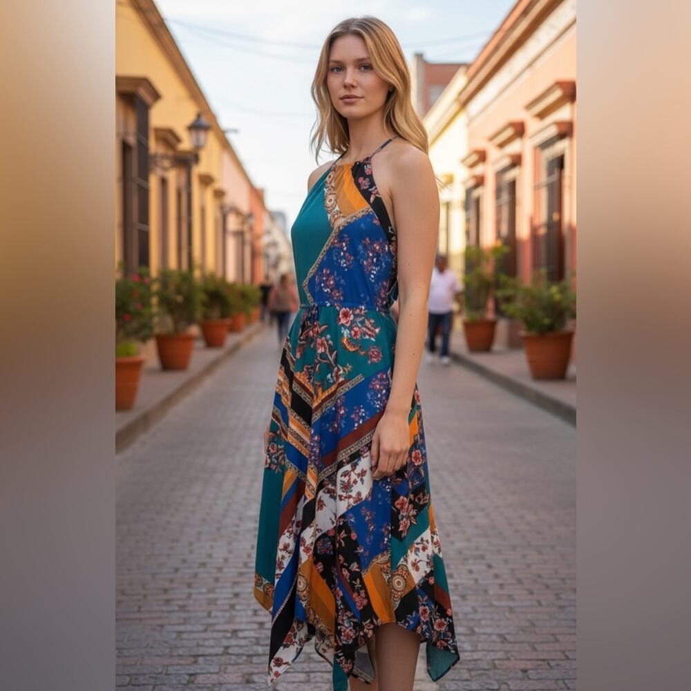 NWT Deadstock Y2K Fishbowl for Macy’s hanky hem dress